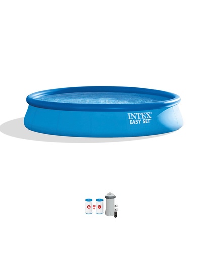 [28157] INTEX EASY SET POOL SET (WITH 110-120V FILTER PUMP-GFCI) 15'X33"