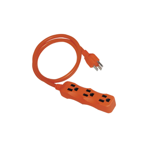 [254055] EXTENSION CORD OUTDOOR 3-PLUG 15FT