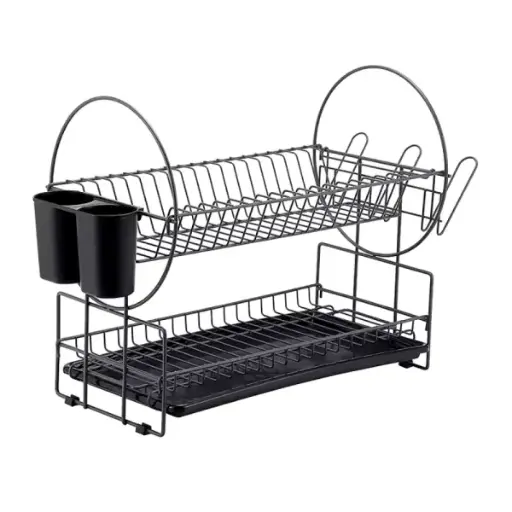 [254063] Two Tier Metal Dish Rack