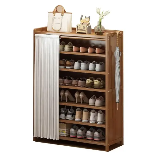 [254149] Shoe rack w/Curtain