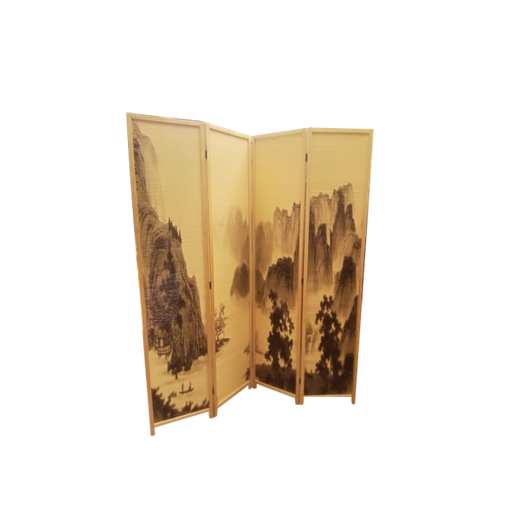 [254125] Bamboo Woven Room Divider Dawn
