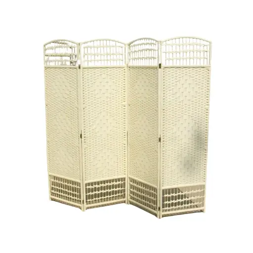 [254124] Bamboo Woven Room Divider Beige