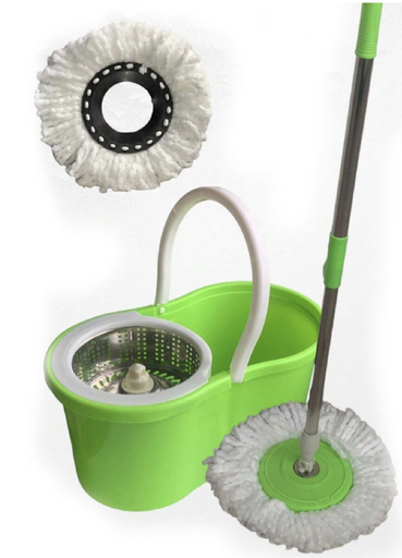 Spin Mop with Metal Strainer