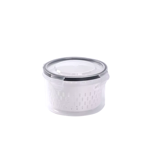 [500014] ROUND FOOD CONTAINER W STRAINER 550ML