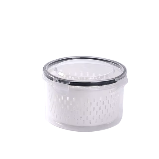 [500015] ROUND FOOD CONTAINER W STRAINER 1250ML