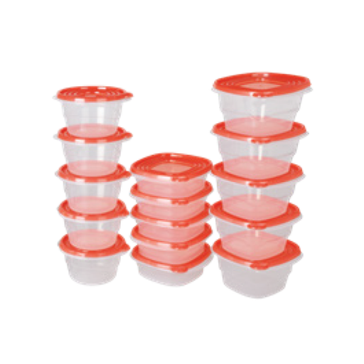 [500083] FOOD CONTAINER (15PCS,0.67L,0.76L,1.2L)