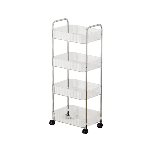 [500062] TRANSPARENT TROLLEY CART 4 TIER