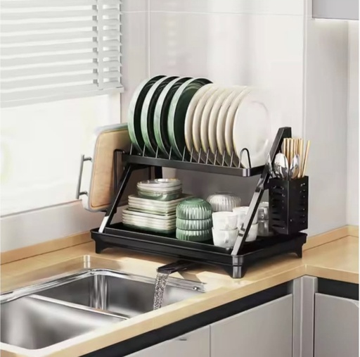 [20021450] 2 Tier Steel Dish Rack