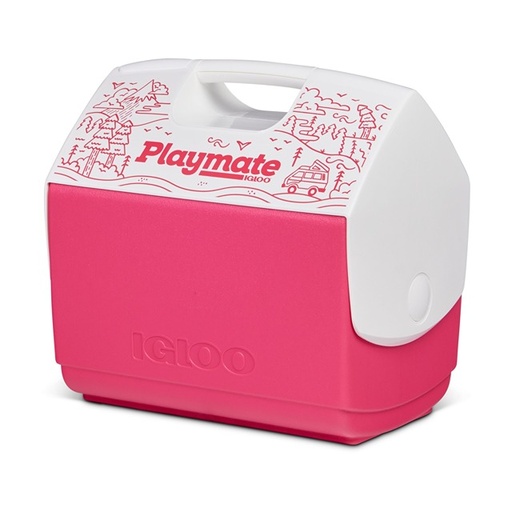 [32152] IGLOO 16QT PLAYMATE ELITE HARDSIDE PINK CHEST COOLER