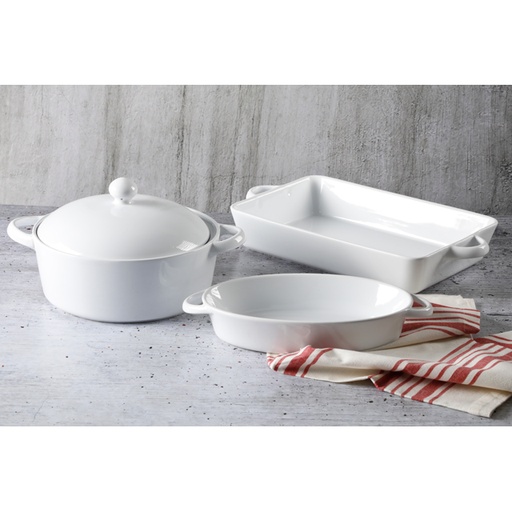 [13166604] GIBSON GRACIOUS DINING 4PC BAKEWARE SET WHITE