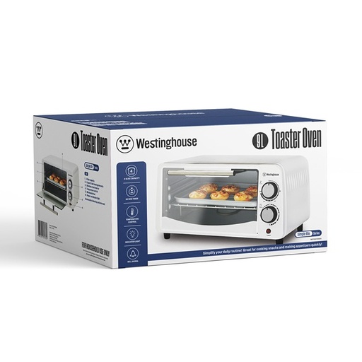 [WKTOWY09WH] WESTINGHOUSE 9L 4 SLICE TOASTER OVEN SIMPLE LIFE