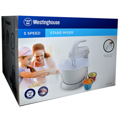 [WKHM334] WESTINGHOUSE 5 SPEED STAND MIXER WHITE