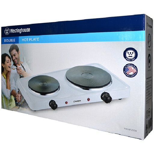 [WKHP2008] WESTINGHOUSE DOUBLE ELECTRIC HOT PLATE WHITE (185MM+155MM)