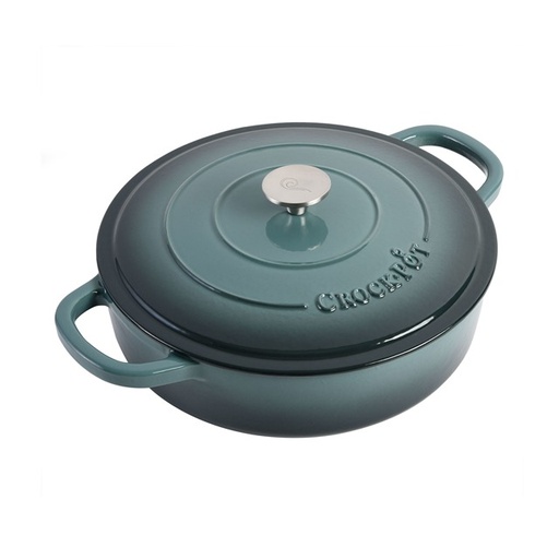 [10947002] CROCKPOT ARTISAN 5QT CAST IRON DUTCH OVEN W-LID, TEAL
