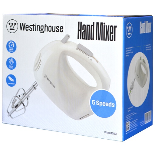 [WKHM750] WESTINGHOUSE 5 SPEED HAND MIXER WHITE
