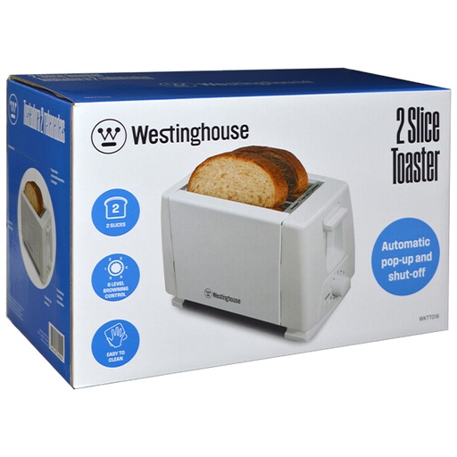 [WKTT016] WESTINGHOUSE TOASTER 2 SLICE WHITE