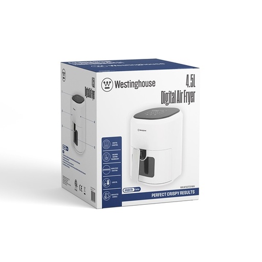 [WKAFGOT01WH] WESTINGHOUSE 4.5L DIGITAL AIR FRYER SIMPLE LIFE