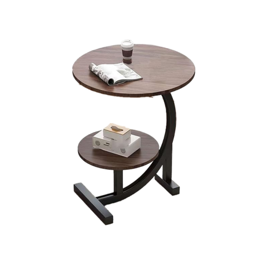 [254281] SIDE TABLE 2 TIER WALNUT
