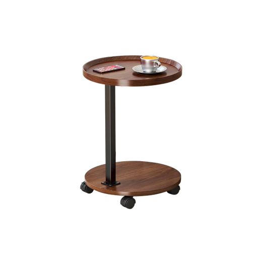 [254239] SIDE TABLE BROWN CIRCULAR