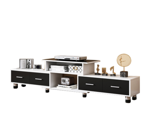 [254296] TV STAND ADJUSTABLE BLK