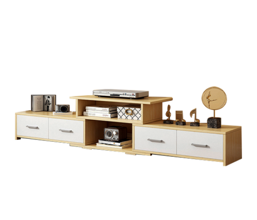 [254295] TV STAND ADJUSTABLE OAK