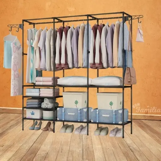 [20021456] METAL MULTI-FUNCTIONAL CLOTHES & HAT RACK 160x36x173CM