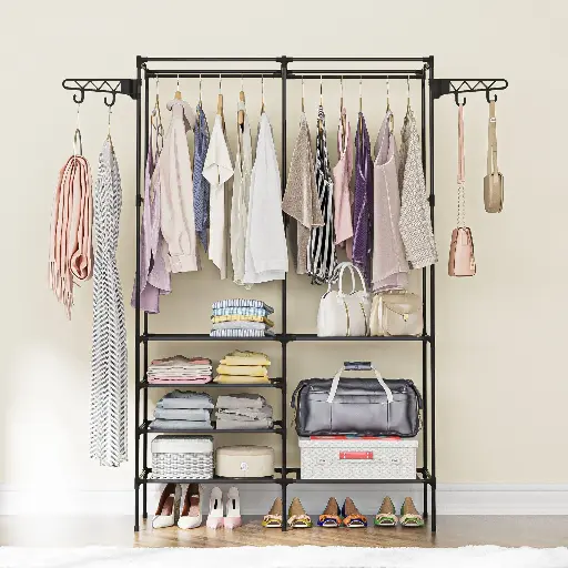 [20021461] METAL MULTI-FUNCTIONAL CLOTHES & HAT RACK 107x36x173CM