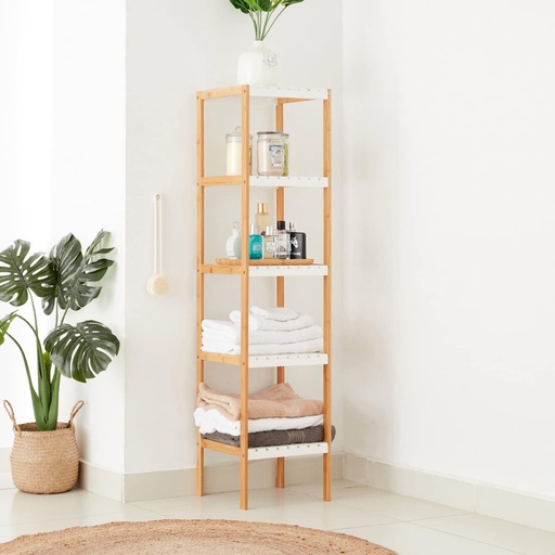 [402112] 5 Tier Bamboo Shelf