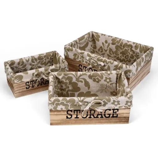 [WB3PB] Wooden Basket 3pc