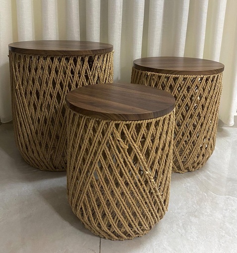 [1100118] Cane Tea Table 3 in 1