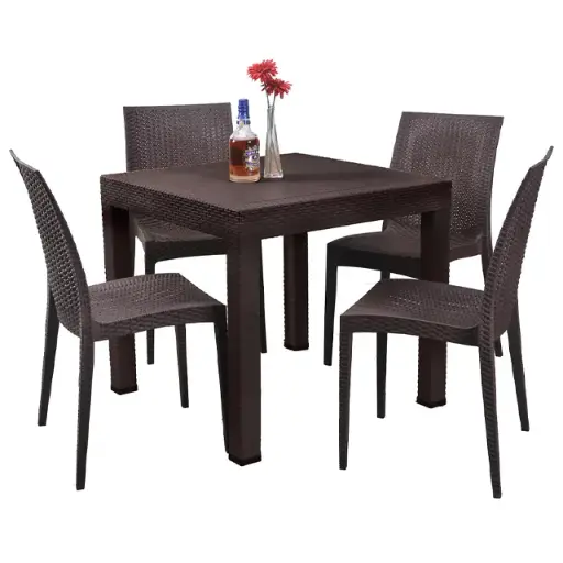 COASTLINE CASTARA 5PC OUTDOOR DINING PATIO SET BROWN