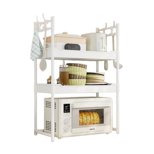 [255180] MICROWAVE STAND 2 TIER WHITE
