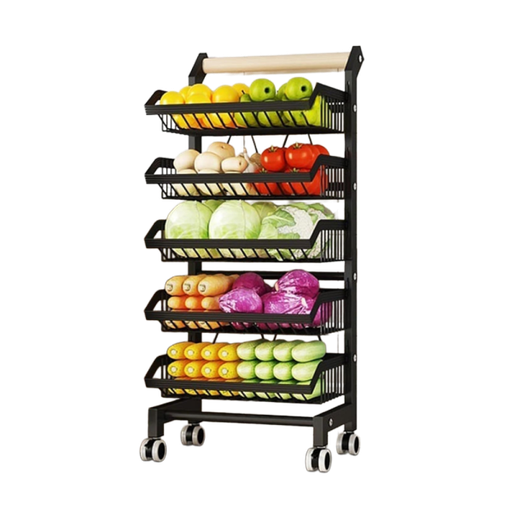[255186] PANTRY BASKET WITH WHEEL 5 TIER