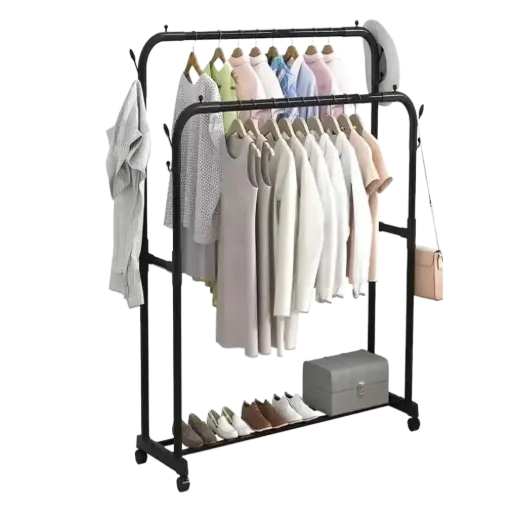 [255140B] Clothes Rack on Wheels (Plastic)