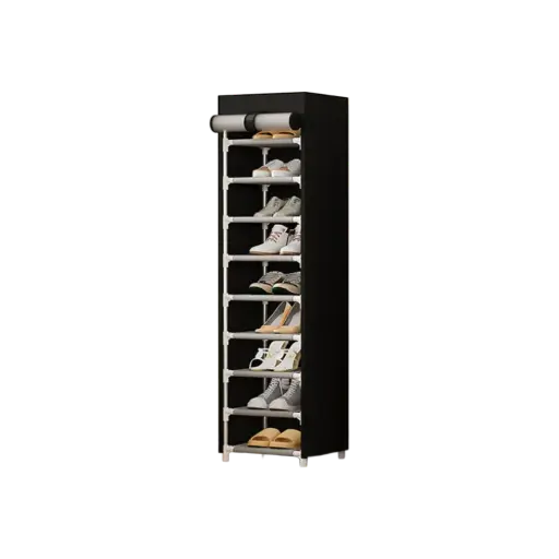 [255202] 9 Cubby Covered Shoe Rack