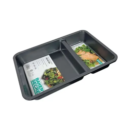 [BS10486] 2 Section Oblong Pan 14"